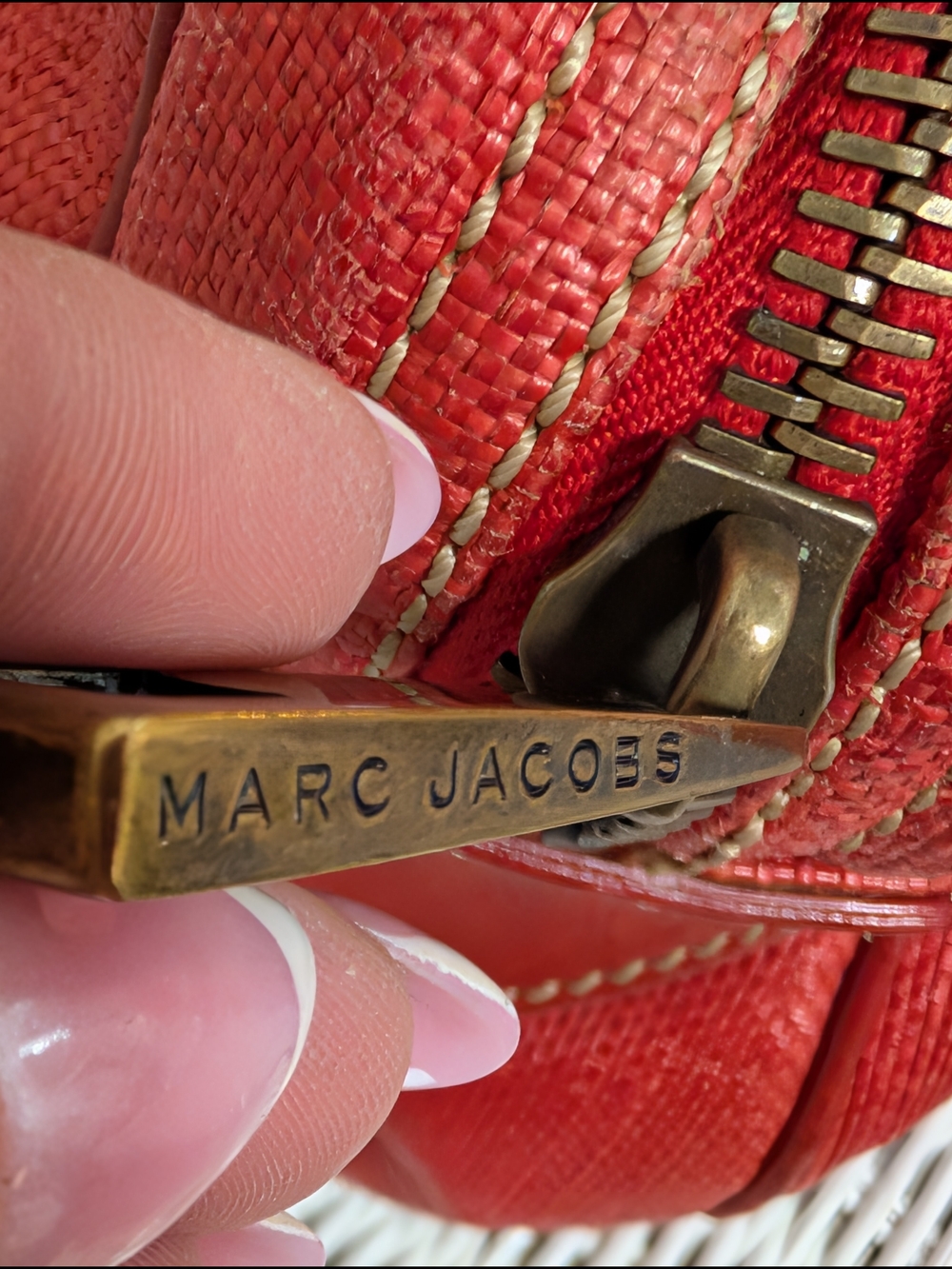 Marc Jacobs Venetia Red Leather Satchel with Brass Hardware - Picture 11 of 14